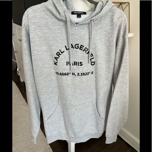 Karl Lagerfeld Men’s Pullover Logo Hoodie